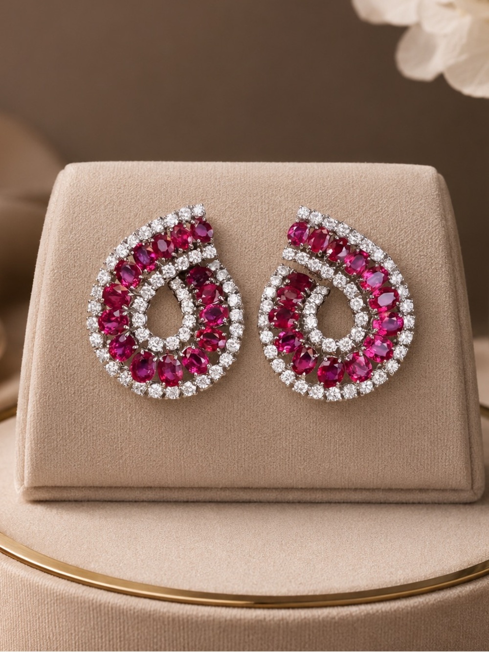 14k Pink Tourmaline Earrings